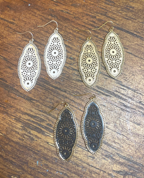 Skinny Moroccan Filigree Earrings