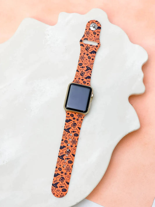 Orange Boo Apple Watchband