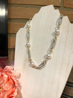 Twisted w/Pearls Necklace