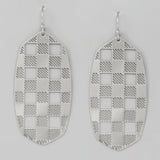 Sonia Check Hexagon Plaid Earrings