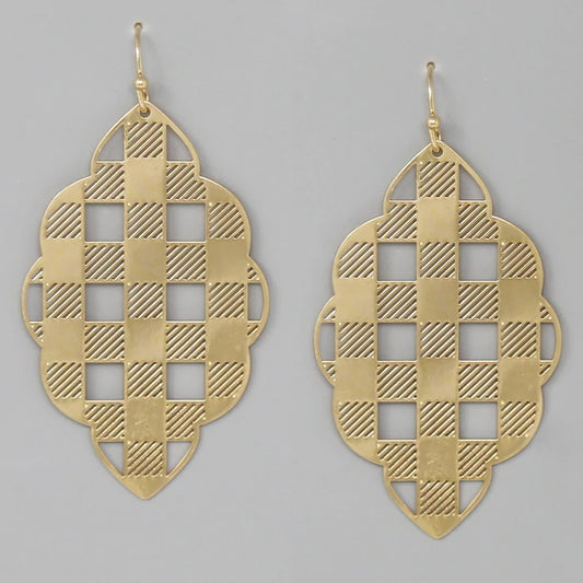 Sonia Check Moroccan Filigree Earrings