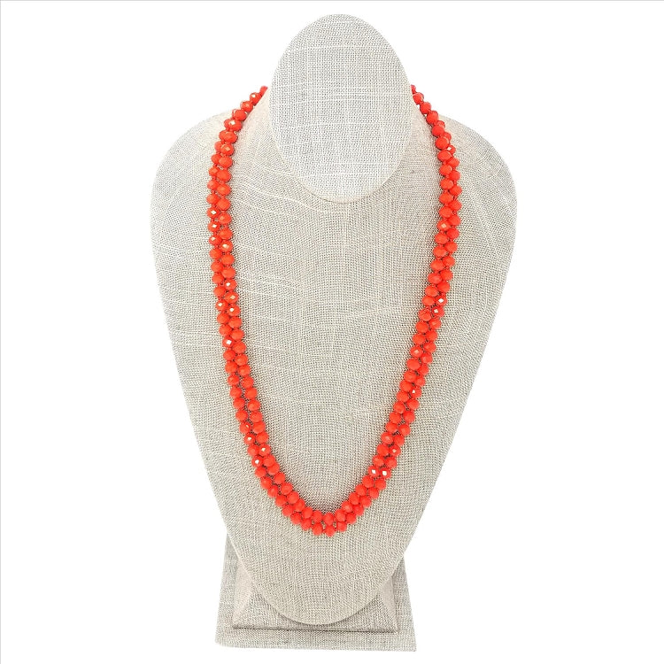 Orange Shimmer Strand Necklace