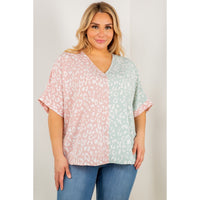 Minty Pink Blouse - Extended Size