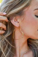 Kate Gold Heart Hoop Earrings