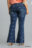 Star Power Star Print Flare Jeans - Extended Size Only